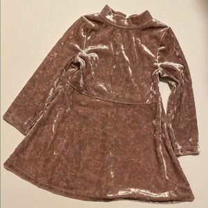 Cat & Jack Lilac Crushed Velvet Long Sleeve Infant Girl Dress Size 18 months
